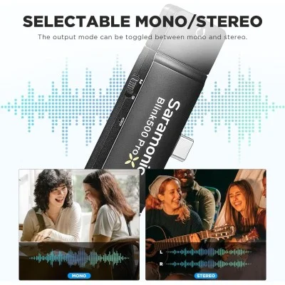 Saramonic Type-C 2.4G Dual Channel Wireless Microphone with Charging Case